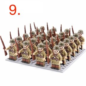 Figúrky vojakov (24ks) + Zbrane - typ lego - nové - 9
