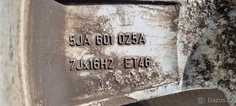 Alu kola originál Škoda Rapid 5x100 7x16 ET46 5JA 601 025 A - 9