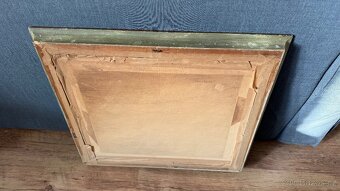 🖼️ Akvarel – zimní krajina, signováno Kracík, pův. rám - 9