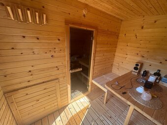 Oválná sauna s odpočívárnou 4 x 3 m - 9