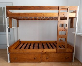Dětská palanda masiv 180 x 80 + matrace Materasso - 9