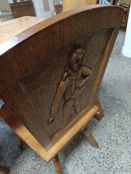 Rustikální / selský jídelní set, stůl, židle, masív - 9