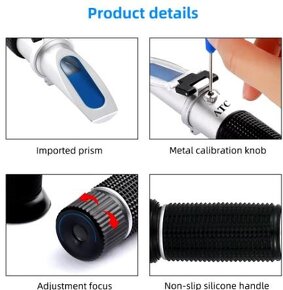 Refraktometr alkohol, cukry,med, auto ap.,nový - 9