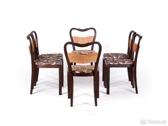 Jídelní set, 6x zrenovované židle TON, noivé čalounění. - 9