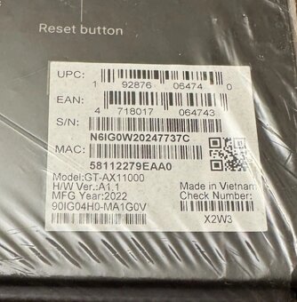 NerozbalenýTřípásmový Wi-Fi herní router ASUS ROG Rapture GT - 9