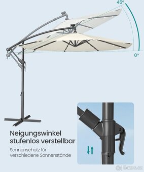 NOVÝ SLUNEČNÍK S LED OSVĚTLENÍM 3 M - 9