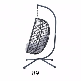 Závěsné křeslo (houpačka) šedá barva - 9