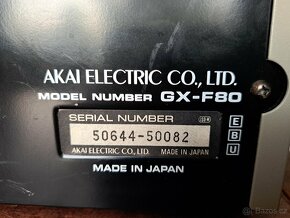 Tape deck Akai GX-F80, nádherný tříhlavý deck, 100% funkční. - 9