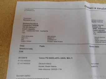 Canon 2xPG-545XL + CL-546XL .. náplně - 9