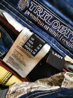 Dámské Trilobite vel. 28 LONG moto kalhoty jeans džíny - 9