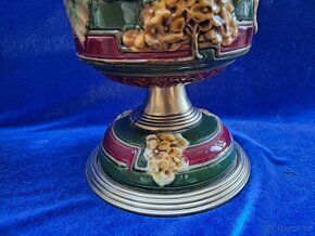 majoliková, petrolejová lampa - 9