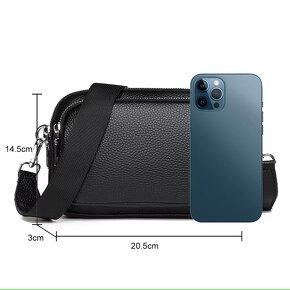 Dámská kožená kvalitní kabelka Crossbody. NOVÁ - 9