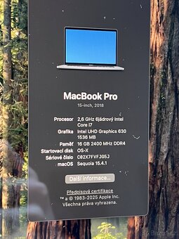 MacBook Pro 15” 2018 CTO/16GB RAM/Intel i7/512GB SSD - 9