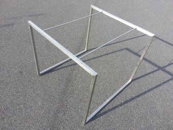 sada 2x designový nerez stůl bez desky - 9