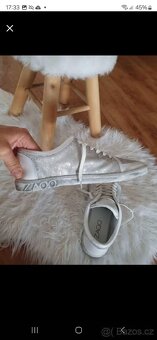 Barefoot tenisky ZAQQ - TIQQ Silver White stříbrné vel. 42 - 9