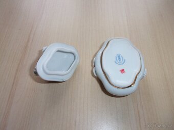 2x STARÁ PORCELÁNOVÁ ŠPERKOVNICE, DÓZA, KRABIČKA - 9