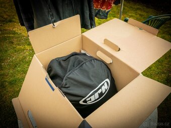 Helma na motorku výklopná HJC RPHA 90 mat black - TOP - 9