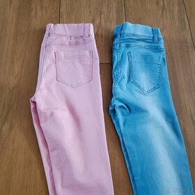 9x kalhoty vel. 140-XXS: jeans,legíny,rifle,... - 9