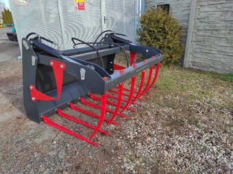 Hydraulické vidle s přídavným drapákem - kované hroty - 9