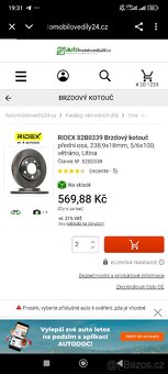 Brzdové kotouče fabia 1 - vw polo benzín - 9