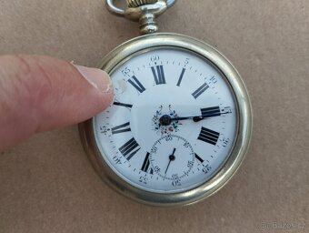 Masivní, velké starožitné dvouplaštové hodinky, 101g - 9