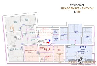 Residence Hradčanská - Svítkov, byt 3+kk - 82 m2, francouzsk - 9