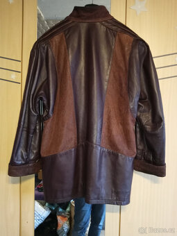 Kožené sako dámské hnědé (vel. cca XL-XXL) - TOP STAV - 9