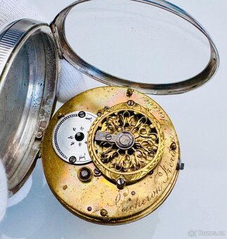 PÁNSKÉ STŘÍBRNÉ GRAVÍROVANÉ ŠPINDLOVKY VACHERON FRERES GENEV - 9