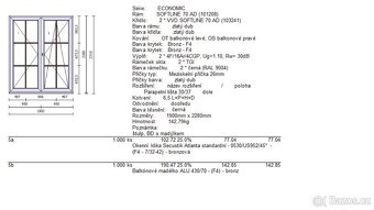 Prodám dveře Oknotherm zlatý dub190x231cm - 9