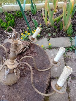 Starý Mosazný Lustr - 9