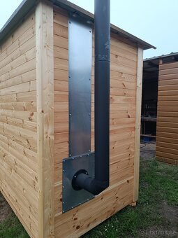 Finská sauna na dřevo,SLEVA  , 2,1 x ,1,44 m pro 3-4 os. - 9