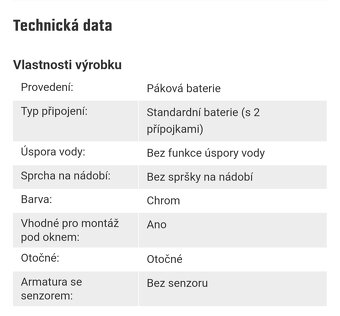 Dřezová páková baterie GROHE - 9