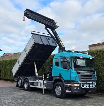 Scania P400-6x2–Valník/Sklápěč S3+HR-PALFINGER PK 18002 EH - 9