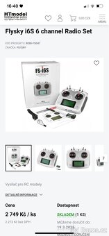 FLY SKY FS -I6S ovladač dron, helikop a jiné - 9