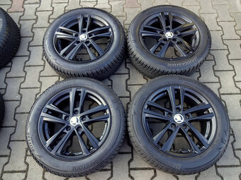 PĚKNÁ ORIGINÁL ALU SADA 16" 5x112 pneu 205/55R16 Bridgeston - 9