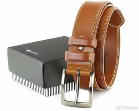 Pánský kožený opasek M4034 o šířce 4 cm - 9