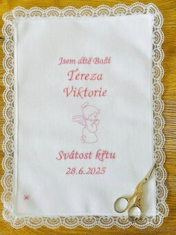 Křestní  rouška na přání - 9