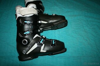 lyže Nordica 156 cm , drevene jadro , lyžaky - 9