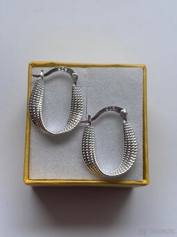 Nové stříbrné náušnice punc 925 - 9