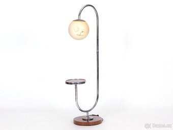 Funkcionalistická lampa, ořech, chrom - 9