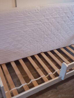 Dětská dřevěná bílá postel 160x80cm, masiv - 9