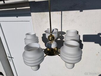 Retro opálový lustr Kamenický Šenov - 70. léta - 9