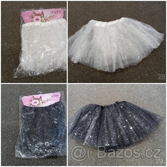 Nové tylové tutu sukně, délka 30 cm, cca 3-6 let - 9