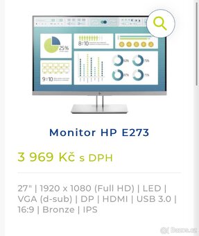 Monitor HP E273, 27”, FULL HD, LED - 9