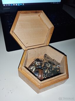 Stará šperkovnice santa a malé slunatko Retro - 9