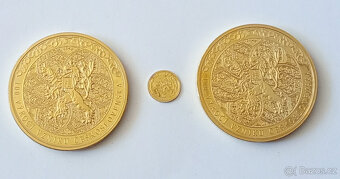 Sběratelská sada  100 let ČSR 1ks zlato a 6ks pozlac.měď - 9