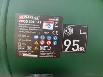 Dvoupístový kompresor Parkside 50 litrů - 9