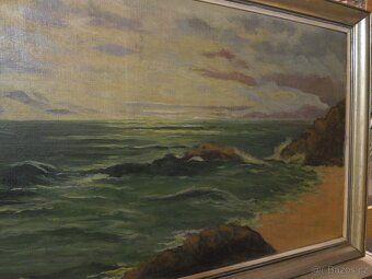 Obraz moře, 163 x 83 cm, signováno - 9