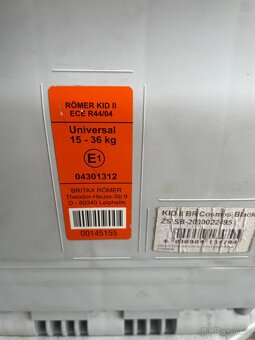 Dětská autosedačka: Britax römer kid 2 ece R44/04 - 9