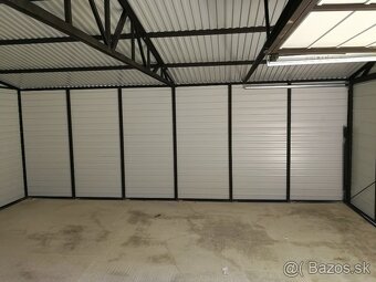 moderni garaz , dvojgaraz , drevodekor, plechova garaz - 9